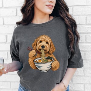 Goldendoodle Shirt, Golden Doodle Gift, Ramen Lover Tee, Japanese Food Shirt, Dog Mom Gift, Foodie Humor T-shirt, Ramen Noodles Japan image 9