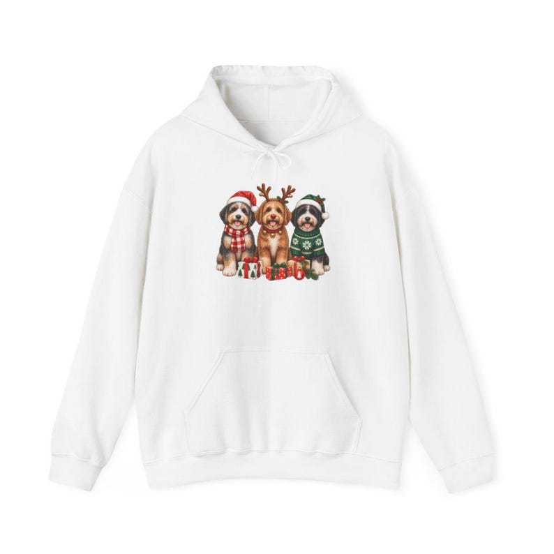 Aussiedoodle Christmas Sweatshirt, Aussiedoodle Gift, Holiday Dog Crewneck, Christmas Dog Sweater, Festive Puppy Lover Shirt image 12