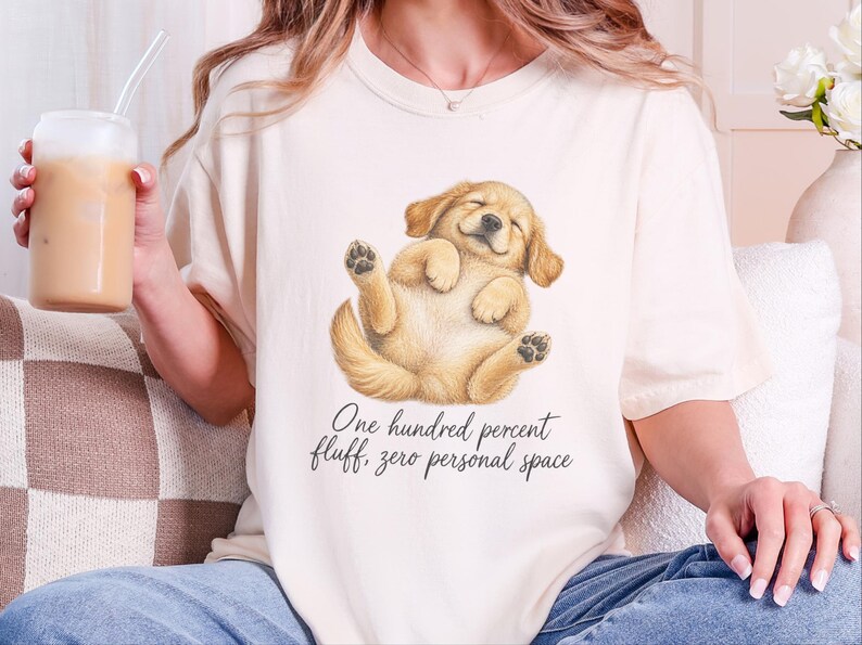 Golden Retriever Shirt, Funny Dog Mom Gift, Golden Retriever Mom, Dog Humor Tee, Cute Puppy Graphic Tee, Golden Dog Shirt image 1