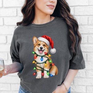 Kersttrui met Corgi-print, kerstshirt voor honden, kerstcadeau voor Corgi's, T-shirt voor hondenliefhebbers, cadeau voor Corgi-moeders afbeelding 8