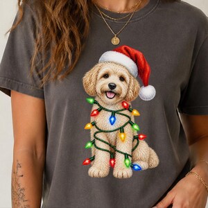 Maltipoo Christmas Shirt, Maltipoo Dog Mom Gift, Holiday Dog Lover Tee, Christmas Puppy Sweatshirt, Festive Pet Lover Apparel image 9
