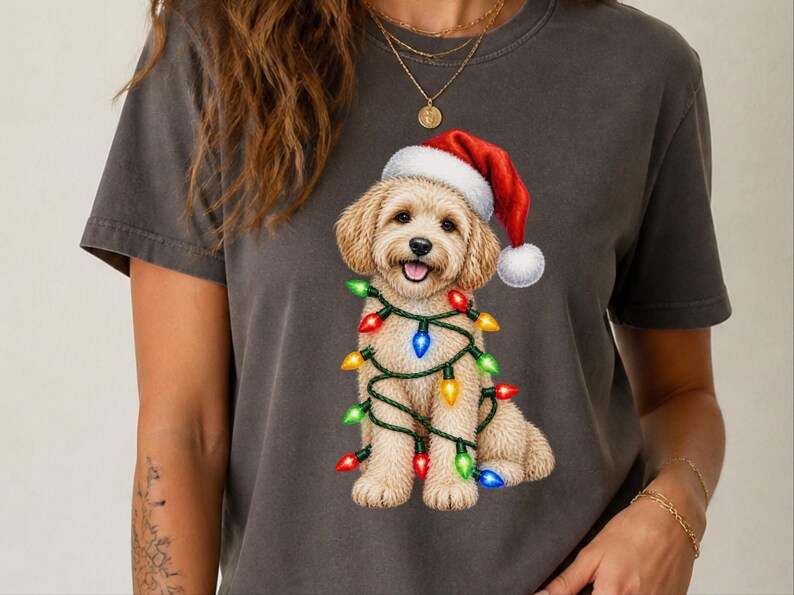Maltipoo Christmas Shirt, Maltipoo Dog Mom Gift, Holiday Dog Lover Tee, Christmas Puppy Sweatshirt, Festive Pet Lover Apparel image 9