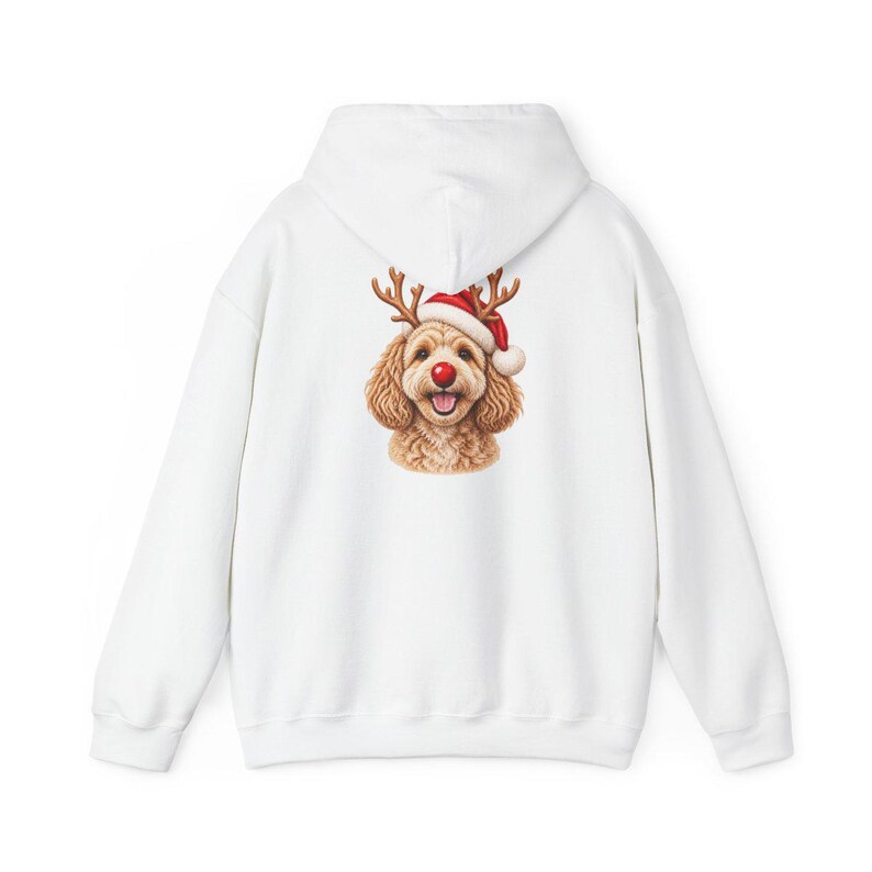 Camiseta de Natal com Maltipoo, Presente para Cachorro com Gorro de Papai Noel, Moletom de Natal para Pet, Camiseta com Filhote de Rena, Roupa de Natal para Amantes de Cães imagem 12