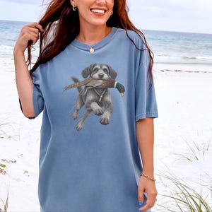 Schnoodle Hunting Shirt, Pheasant Hunter Gift, Upland Hunting Tee, Bird Dog Shirt, Outdoorsman Gift image 4