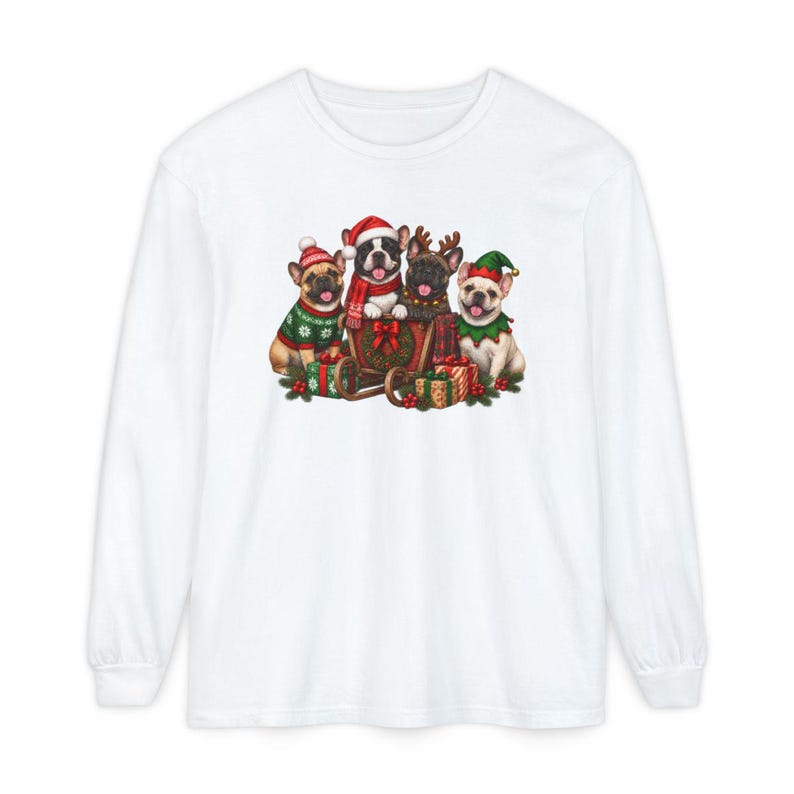 Frenchie Christmas Shirt, French Bulldog Christmas Shirt, Dog Christmas Shirt, Frenchie Mom Shirt, French Bulldog Gift, Dog Lover Shirt image 14