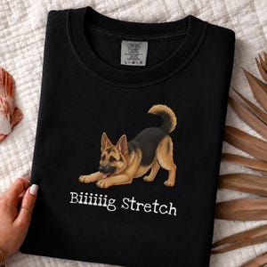 Comfort Colors GSD Sweatshirt Biiiiig Stretch, German Shepherd Dog Lover Gift, Pet Owner Shirt, Alsatian Puppy Tee, German Shepherd Tee image 7