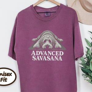 Goldendoodle Shirt, Yoga Lover Gift, Advanced Savasana Tee, Dog Mom Gift, Funny Workout Shirt, Meditation Humor bild 8