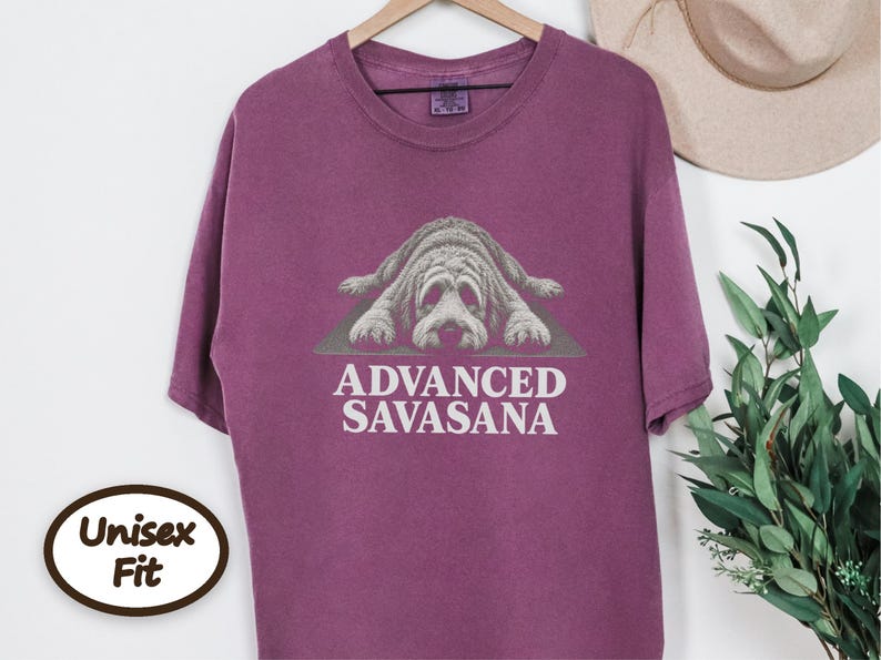 Goldendoodle Shirt, Yoga Lover Gift, Advanced Savasana Tee, Dog Mom Gift, Funny Workout Shirt, Meditation Humor bild 8