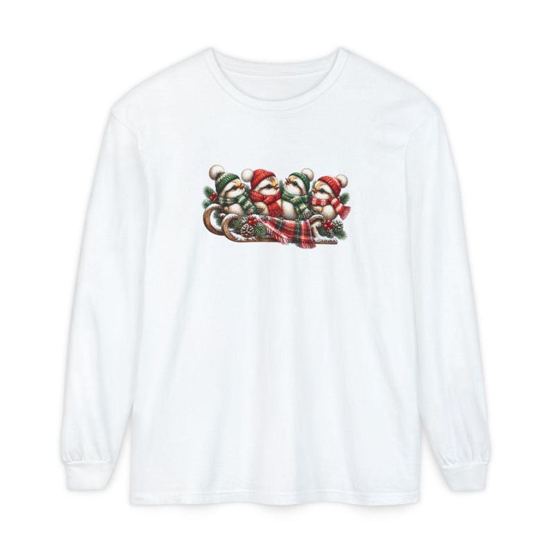 Christmas Birds Shirt, Holiday Bird Lover Gift, Winter Wildlife Tee, Cute Animal Sweatshirt, Festive Christmas Bird Shirt image 14