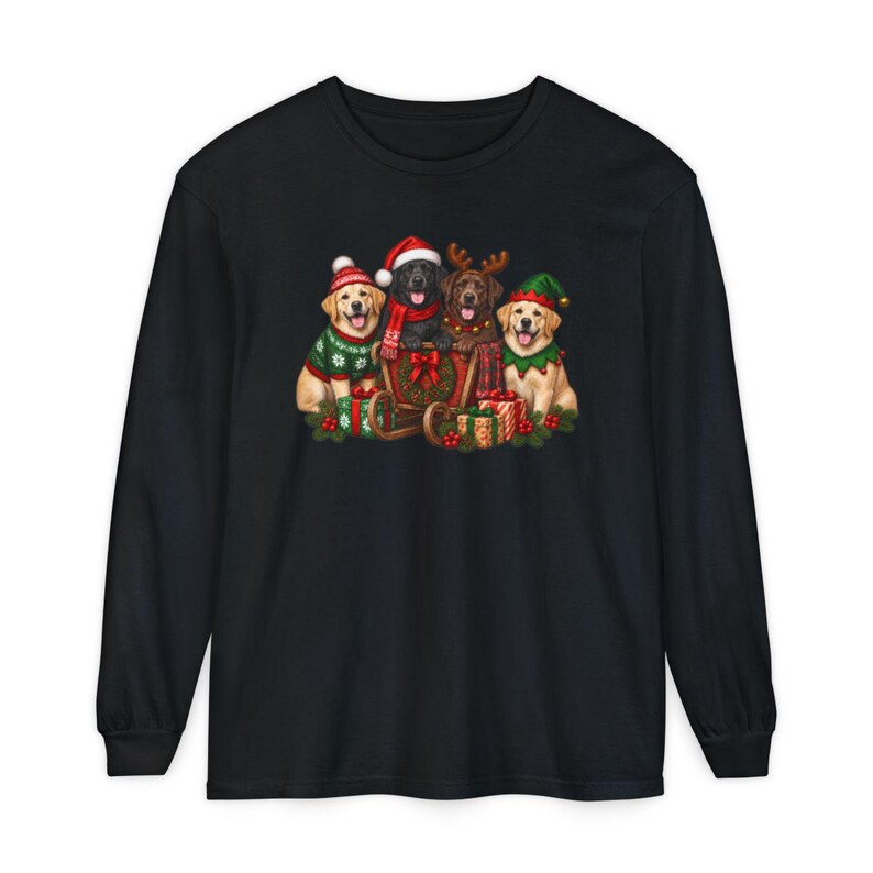 Christmas Dog Shirt, Labrador Christmas Gift, Black Lab Christmas Sweatshirt, Chocolate Lab Lover Shirt, Yellow Lab Holiday Tee image 13