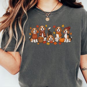 Beagle Shirt, Fall Dog Lover Gift, Cute Beagle Tee, Autumn Dog Shirt, Beagle Mom Gift image 3