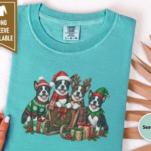 Boston Terrier Christmas Shirt, Boston Terrier Gift, Christmas Dog Shirt, Holiday Dog Lover Tee, Festive Pet Owner Gift image 8