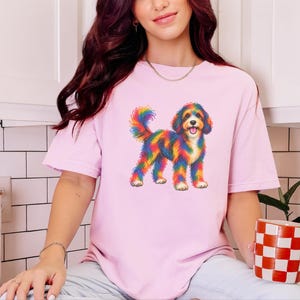 Bernedoodle-Shirt, Geschenkidee für Bernedoodle-Mama, Bunte Hunde-Motive, Doodle-Hunde-T-Shirt, Geschenkidee für Bernedoodle-Besitzer Bild 8