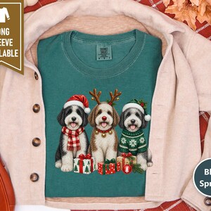 Sheepadoodle Christmas Sweatshirt, Christmas Pet Shirt, Sheepadoodle Gift, Christmas Dogs Shirt, Dog Lover Christmas Gift, Puppy Sweatshirt image 4