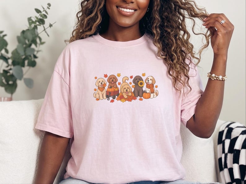 Cavapoo Shirt, Cavapoo Mom Gift, Fall Dog Shirt, Pumpkin Patch Dog Tee, Autumn Dog Lover Sweatshirt, Puppy Owner Gift image 1