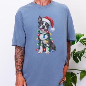 Boston Terrier Christmas Shirt, Boston Terrier Mom Gift, Holiday Dog Shirt, Christmas Puppy Sweatshirt, Dog Owner Gift, Dog Christmas Tee image 9