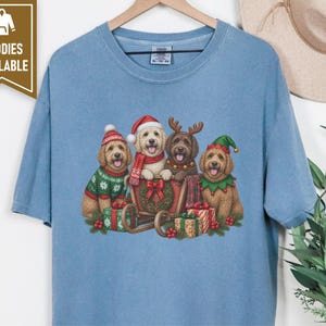 Christmas Labradoodle Shirt, Labradoodle Christmas Gift, Santa Dog Tee, Dog Mom Christmas Shirt, Holiday Pet Shirt, Labradoodle Lover Gift image 8