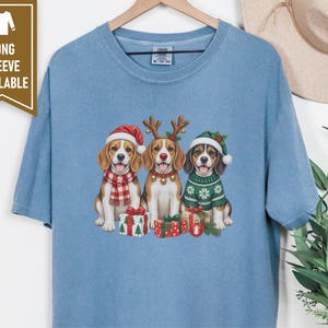 Christmas Beagle Shirt, Beagle Lover Gift, Holiday Dog Sweatshirt, Christmas Puppy Tee, Dog Mom Present image 9