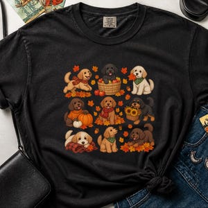 Cavapoo Mom Shirt, Cavapoo Lover Gift, Autumn Dog Shirt, Fall Puppy Tee, Doodle Dog Owner Gift, Thanksgiving Dog Shirt image 7