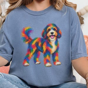 Bernedoodle-Shirt, Geschenkidee für Bernedoodle-Mama, Bunte Hunde-Motive, Doodle-Hunde-T-Shirt, Geschenkidee für Bernedoodle-Besitzer Bild 9