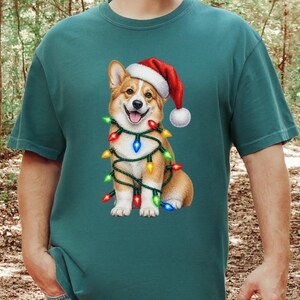 Kersttrui met Corgi-print, kerstshirt voor honden, kerstcadeau voor Corgi's, T-shirt voor hondenliefhebbers, cadeau voor Corgi-moeders afbeelding 4