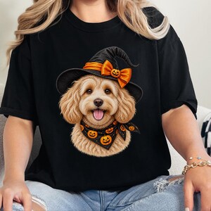 Halloween Dog Mom Shirt, Witch Dog Shirt, Maltipoo Mom Gift, Doodle Mom Shirt, Spooky Dog Tee, Halloween Pet Gift image 9