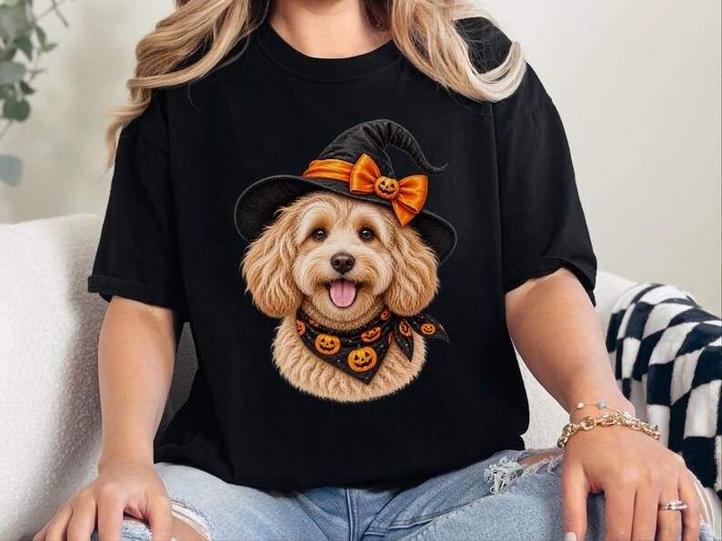 Halloween Dog Mom Shirt, Witch Dog Shirt, Maltipoo Mom Gift, Doodle Mom Shirt, Spooky Dog Tee, Halloween Pet Gift image 9