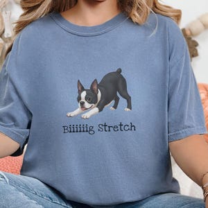 Comfort Colors Energetic Dog Biiiiig Stretch Boston Terrier Shirt, Funny Dog Lover Pet Owners Gift, Playful Boston Terrier Mom Tee image 7