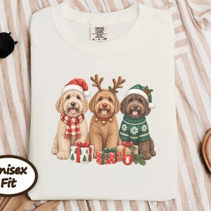 Labradoodle Christmas Sweatshirt, Holiday Dog Crewneck, Christmas Pet Shirt, Labradoodle Mom Gift, Festive Dog Lover Tee image 6
