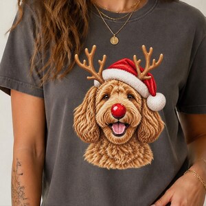 Labradoodle Christmas Shirt, Holiday Dog Sweater, Labradoodle Mom Gift, Christmas Pet Shirt, Doodle Dad Gift Bild 4