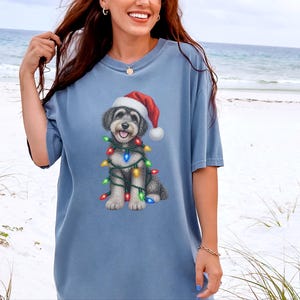 Schnoodle Christmas Shirt, Dog Lover Gift, Schnoodle Mom Sweatshirt, Christmas Dog Shirt, Holiday Puppy Tee image 5