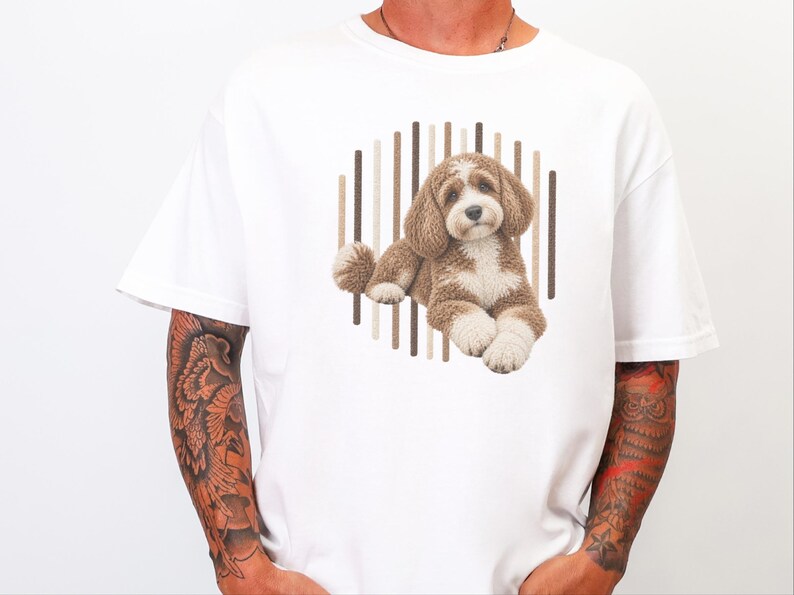 Cavapoo Shirt, Cavapoo Mom Gift, Cavapoo Art Tee, Cavapoo Dog Lover Shirt, Puppy Owner Gift image 5