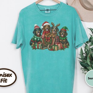 Christmas Dachshund Shirt, Wiener Dog Christmas Gift, Dachshund Dad Shirt, Sausage Dog Christmas Tee, Doxie Mom Sweatshirt image 6
