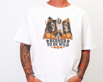 Bernese Dog Shirt, Berner Mom Gift, Halloween Dog Tee, Witch Dog Shirt, Spooky Season Shirt, Mountain Dog Gift