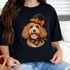 Halloween Cavapoo Shirt, Cavapoo Mom Gift, Halloween Dog Mom, Spooky Dog Tee, Doodle Mom Gift, Cavapoo Owner Gift image 10