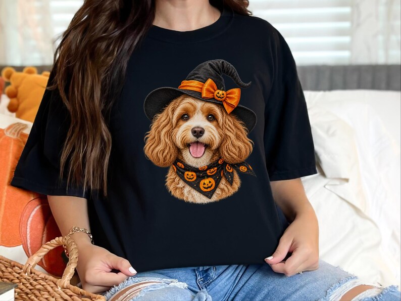 Halloween Cavapoo Shirt, Cavapoo Mom Gift, Halloween Dog Mom, Spooky Dog Tee, Doodle Mom Gift, Cavapoo Owner Gift image 10