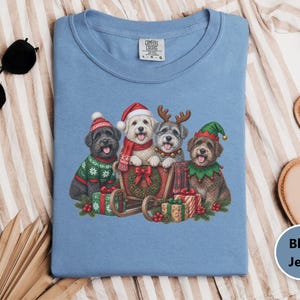 Schnoodle Christmas Shirt, Holiday Dog Lover Gift, Festive Puppy Sweatshirt, Christmas Dog Shirt image 1