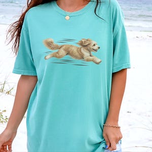Goldendoodle T Shirt, Golden Doodle Gift, Running Dog Shirt, Doodle Dad Gift, Marathon Runner Tee, Dog Owner Sweatshirt, Pet Lover Apparel image 6