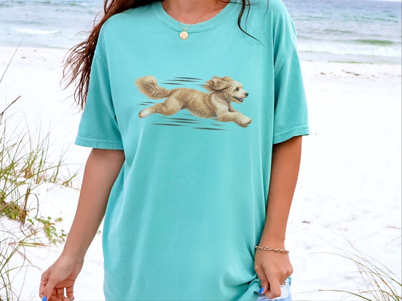 Goldendoodle T Shirt, Golden Doodle Gift, Running Dog Shirt, Doodle Dad Gift, Marathon Runner Tee, Dog Owner Sweatshirt, Pet Lover Apparel image 6