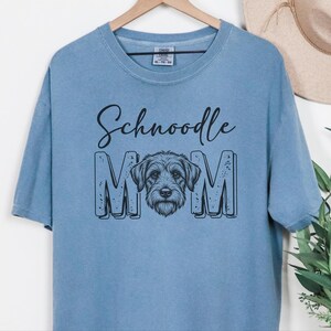 Camiseta Comfort Colors para amantes de los Schnoodle, camiseta para mamás de Schnoodle, sudadera de cuello redondo a la moda para mamás de perros, estampado retro de perros, regalo único para dueños de perros, regalos para amantes de los Schnoodle imagen 12