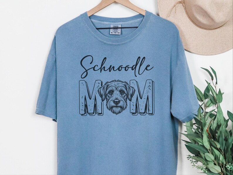 Camiseta Comfort Colors para amantes de los Schnoodle, camiseta para mamás de Schnoodle, sudadera de cuello redondo a la moda para mamás de perros, estampado retro de perros, regalo único para dueños de perros, regalos para amantes de los Schnoodle imagen 12