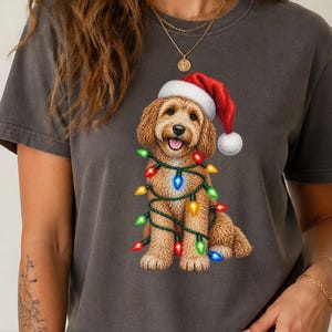 Christmas Cockapoo Shirt, Cockapoo Christmas Gift, Santa Paws Christmas, Holiday Dog Shirt, Cockapoo Dog Lover Gift image 6