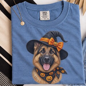 German Shepherd Halloween Shirt, Dog Mom Gift, Witch Dog Shirt, GSD Fall Tee, Spooky Dog Mom, Halloween Pet Lover image 4