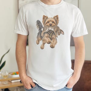 Yorkshire-Terrier-Shirt, Geschenk für Yorkshire-Terrier-Fans, Vintage-Hundemotiv, Jagdhund-Shirt, Arbeitshund-Shirt, Bootleg-Hunde-Shirt, Lustiges Yorkshire-Terrier-Geschenk Bild 6