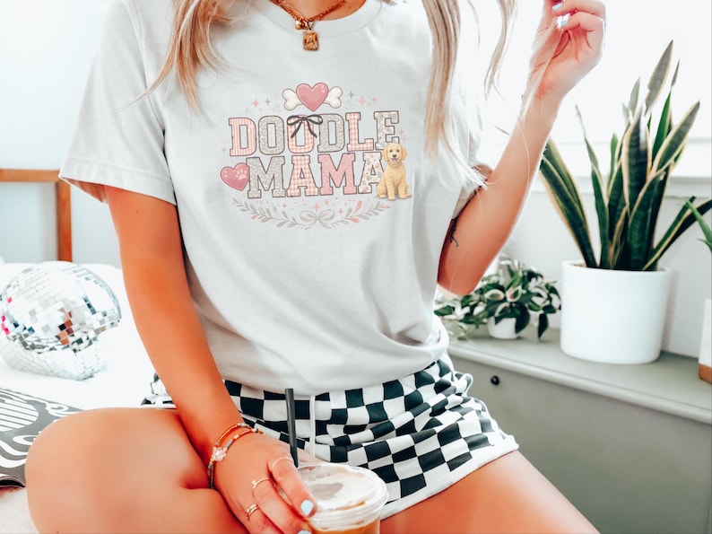 Doodle Mama Gift, Goldendoodle Dog Mom Shirt, Pet Lover Tee, Labradoodle Mama Sweatshirt, Funny Dog Owner Present for Her, Goldendoodle Mom image 1