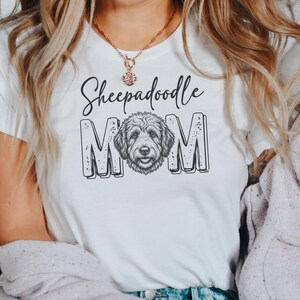 Sheepadoodle Mom Shirt, Sheepadoodle Mama Tee, Doodle Lover Dog Owner, Sheepdog Mix Pet Parent, Funny Canine Lover T-Shirt, Dog Mom Clothing image 8