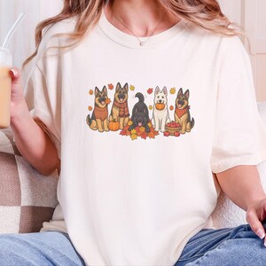 Fall German Shepherd Shirt, German Shepherd Mom Gift, Autumn Dog Lover Tee, Gsd Sweatshirt, Pumpkin Season Hoodie image 10