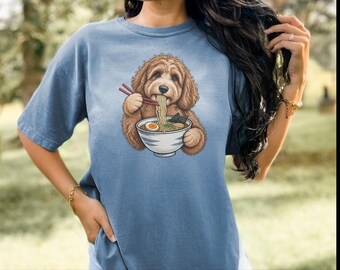 Labradoodle Lover Shirt, Labradoodle Gift, Ramen Lover Tee, Funny Dog Art