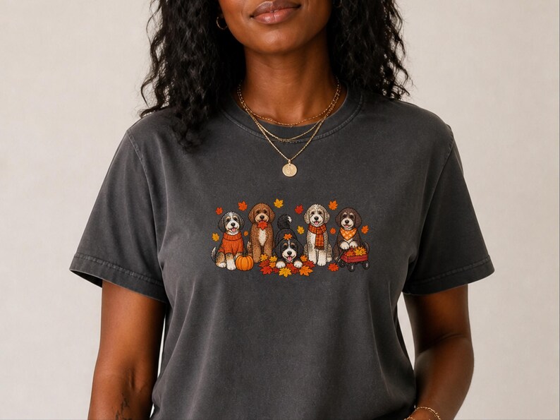 Aussiedoodle-Herbstshirt, Herbst-Hundeshirt, Geschenk für Doodle-Mamas, Kürbis-Shirt, Thanksgiving-Hundeshirt, Geschenk für Hundeliebhaber Bild 7