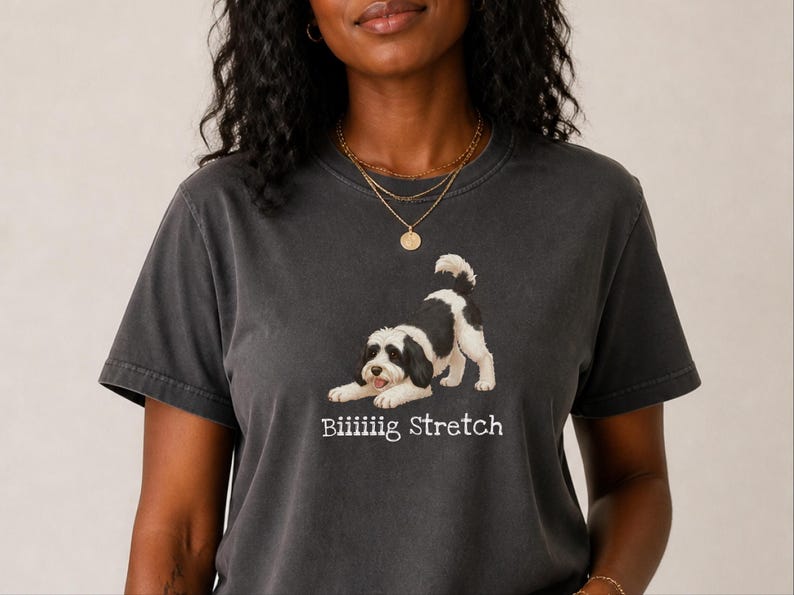 Comfort Colors Sheepadoodle T-shirt, Biiiiig Stretch Dog Tee | Doodle Mama Gift | Doodle Dad Shirt | Funny Dog Lover Present, New Fur Baby image 10